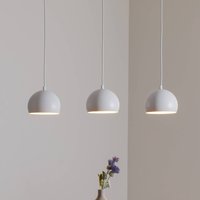 Luminex Sool hanging light, white, length 65 cm, 3-bulb, metal, E27