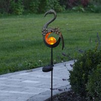 STAR TRADING Melilla Bird LED solar light, flamingo shape