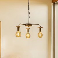 Envostar Yorik suspension avec rondelles de bois, à 3 lampes.