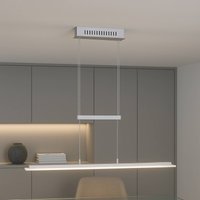 FISCHER & HONSEL LED-hänglampa Tenso, nickel, 115 cm, metall, CCT, dimmer