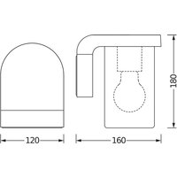 OSRAM utomhusvägglampa ENDURA CLASSIC CASCADE, glas, bärnstensfärgad, IP44