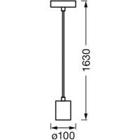 OSRAM Hänglampa VINTAGE 1906 CYLINDER, trä, Ø 10 cm, E27