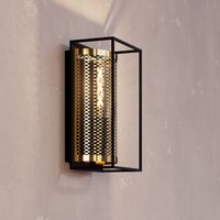 EGLO Nohales wall light, height 32 cm, black/brass-coloured