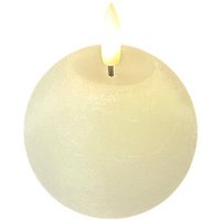 STERNTALER LED-Wachskerze, weiß, Höhe 9 cm, Kugel, Batterie