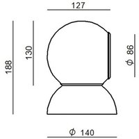 Stilnovo Gravitino LED wall lamp, rotatable, black