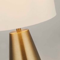 Searchlight Bordslampa Laynie, mässing/beige, metall/textil, 24 cm, E14