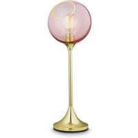 DESIGN BY US Ballroom bordslampa, rosa, glas, munblåst, dimbar