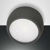 Fabas Luce LED downlight Vasto, anthracite, Ø 8 cm, 120°, aluminium