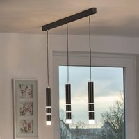 PURE Vega LED hanging light, three cylinders black