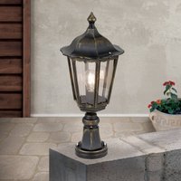 ORION Fabio Outside Pillar Light in Black-Gold