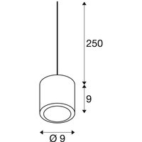 SLV LED hanging light Oculus, brass-coloured Ø 9 cm, dimmable to warm