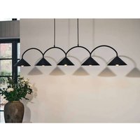 Globen Lighting hänglampa CURVE 5, svart, 5 lampor, 165 cm