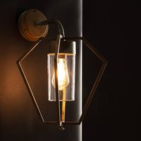 Moretti Luce Gemstone 3451 outdoor wall light brass/clear