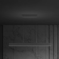 Maytoni Suspension LED Step, blanc, 118,5 cm, 3.000 K, aluminium