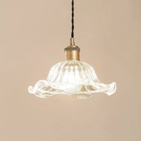 Lindby Ludowika pendant light, transparent, glass, Ø25cm, E27
