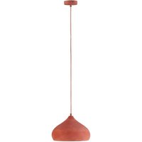 Lindby Pendelleuchte Fiona, Beton, terracottafarben, E27