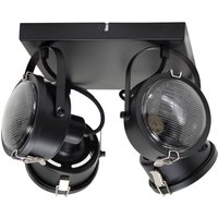 K.S. Verlichting Plafonnier carré Satellite en noir