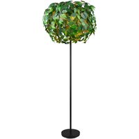 Reality Leuchten Golvlampa Leavy, svart/grön, höjd 180 cm, 3 lampor