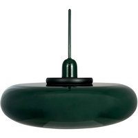 Dyberg Larsen Hängelampe Planet, dunkelgrün, Ø 40 cm, Metall