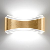 Selène Applique LED Ionica en acier décor feuille d'or