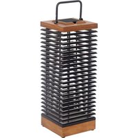 Les Jardins LED solar lantern Tekura, teak/grey, 66 cm