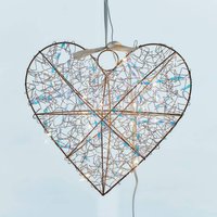 Sirius LED interior decoration Lily Heart, gold, 30 x 30 cm, battery operated
