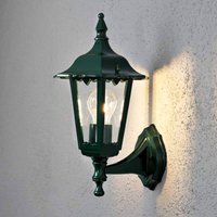 Konstsmide Firenze utomhusvägglampa, grön, topputtag, 36 cm
