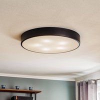 TEMAR LIGHTING Taklampa Cleo med glasdiffusor, svart, Ø 60 cm