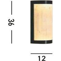 Searchlight LED-vägglampa Nile, höjd 36 cm, svart, stål, IP44