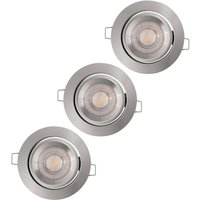 LEDVANCE Simple Dim LED-strålkastare i set om 3, nickel