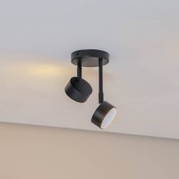 SIGMA Nemo ceiling spotlight, 21 cm, 2-bulb, black, movable, GX53