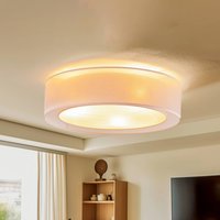 Euluna Tibu plafonnier, textile, Ø50cm, cappuccino