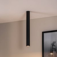 EMIBIG LIGHTING Ceiling spotlight Tecno 1XL, steel, GU10, height 60 cm, black