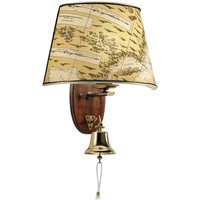 Cremasco Dekorerad vägglampa Nautica med skeppsklocka