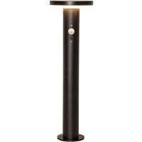 Solar-LED-Sockelleuchte Valletta Sensor schwarz Metall 50 cm