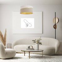 Maco Design Suspension Susan, à 1 lampe, blanc/beige/doré