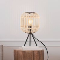 EGLO Lampe à poser Bordesley avec abat-jour en bois