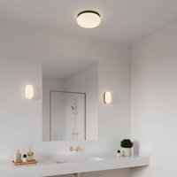 Nordlux Vägglampa Foam i oval form med IP44, svart