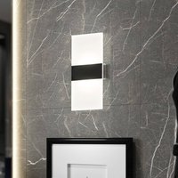 FH Lighting Magnetics rechargeable LED wall light, black, 22.5 cm high