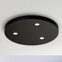 Bopp Close LED-loftlampe 3 lyskilder rund sort