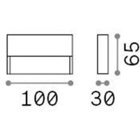 Ideallux Ideal Lux applique d'extérieur LED Dedra, anthracite, 10 x 6,5 cm