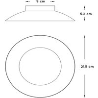 Lucide Foskal LED-taklampa i vitt, Ø 21,5 cm