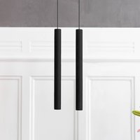 UMAGE Chimes Tall LED pendant light, black oak
