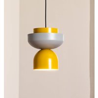 ALDEX Ulia pendant light, yellow/grey, metal shade