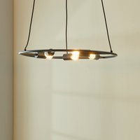 Lucande Linnard hänglampa av stål, 5 lampor