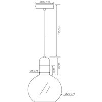 Lucide Hänglampa Julius, 1 lampa, rökgrå, Ø 20 cm