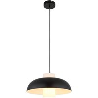 Pendellampe Lowe, schwarz matt, Ø 38 cm, Metall