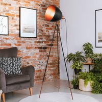 EGLO Chester floor lamp in black/copper