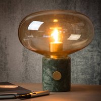 Lucide Bordslampa Charlize, grön marmorerad/bärnsten
