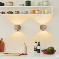 Nordlux Belir wall light up/down with a plug, brown
